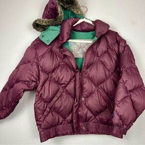 Vtg Brambilla France Down Puffer Coat - Small